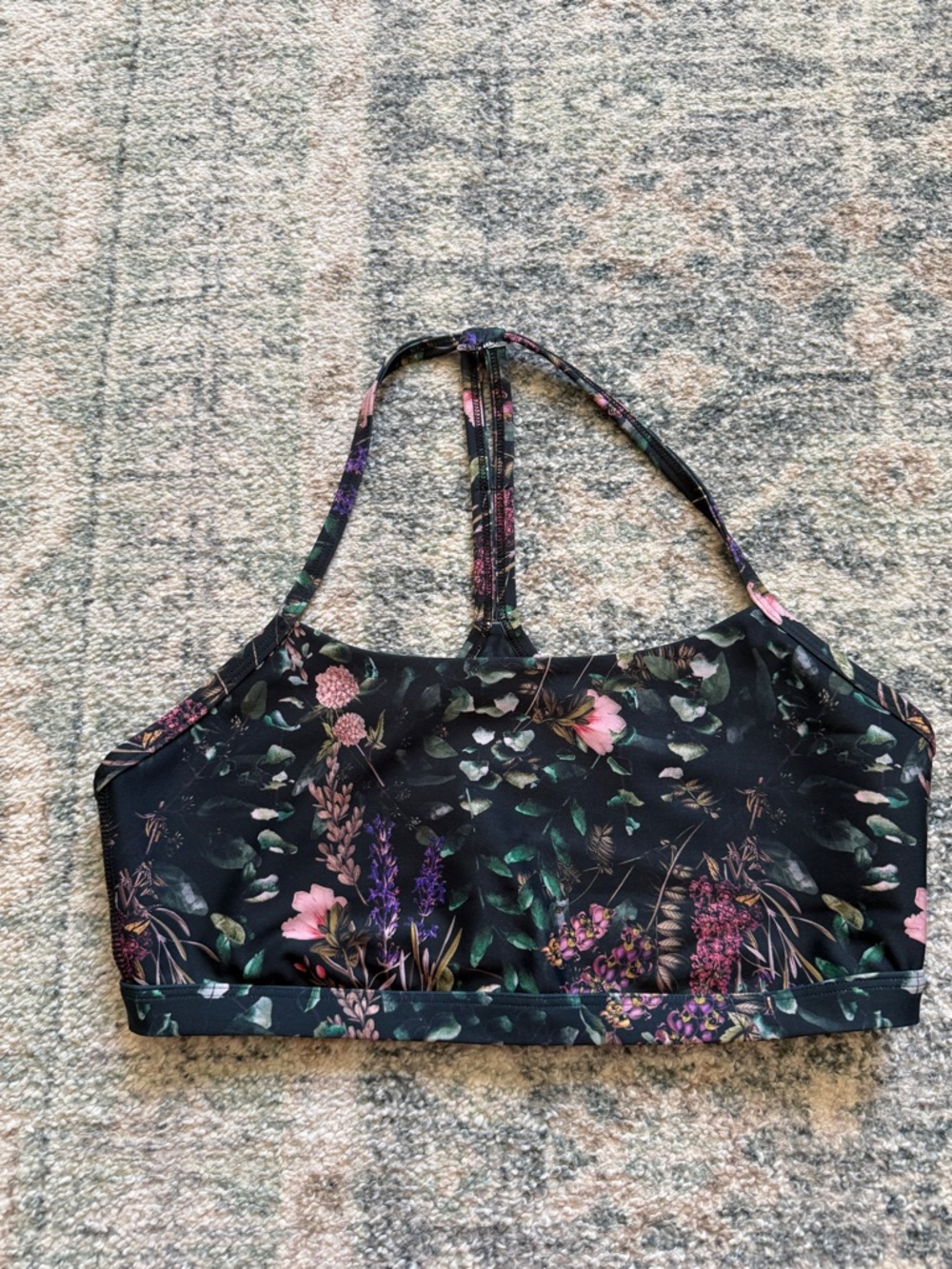 Beyond Yoga Forest Floral Sports Bra